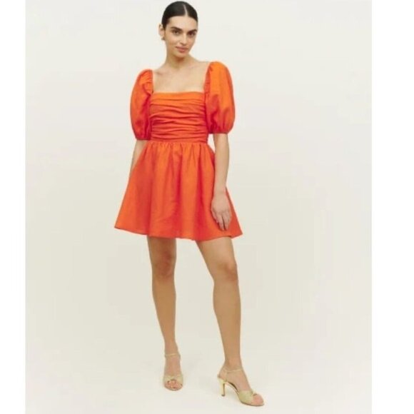 Reformation Dresses & Skirts - Reformation Zula linen dress, orange , Size 2